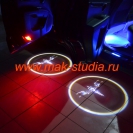 Лазерная проекция логотипа авто 
