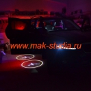Лазерная проекция логотипа автомобиля Хендай