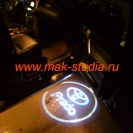 Лазерная проекция логотипа Тойота Прадо