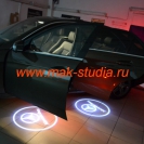 Лазерная проекция логотипа автомобиля Мерседес